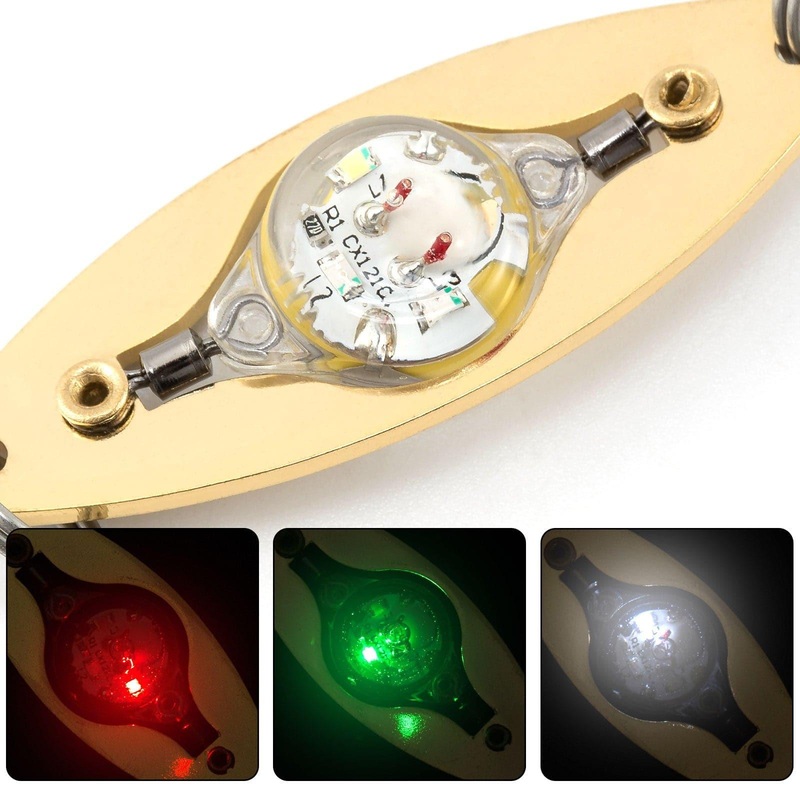 Dr.Fish 5pcs Rotatable Round Eye LED Lures