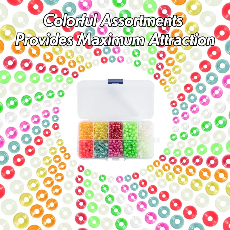 Dr.Fish 1000pcs Fishing Beads Kit 5mm