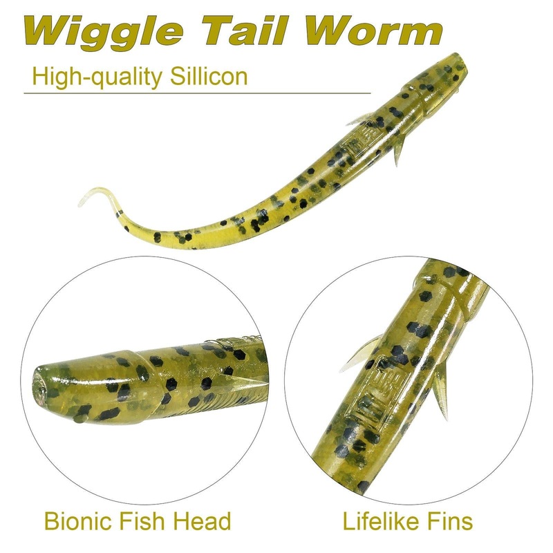 Dr.Fish 12pcs Soft Plastic Worms 2.95”