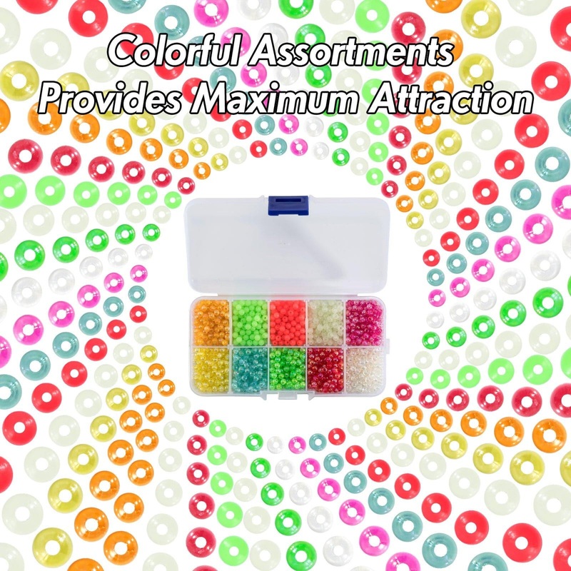 Dr.Fish 1500pcs Fishing Beads Kit 4mm