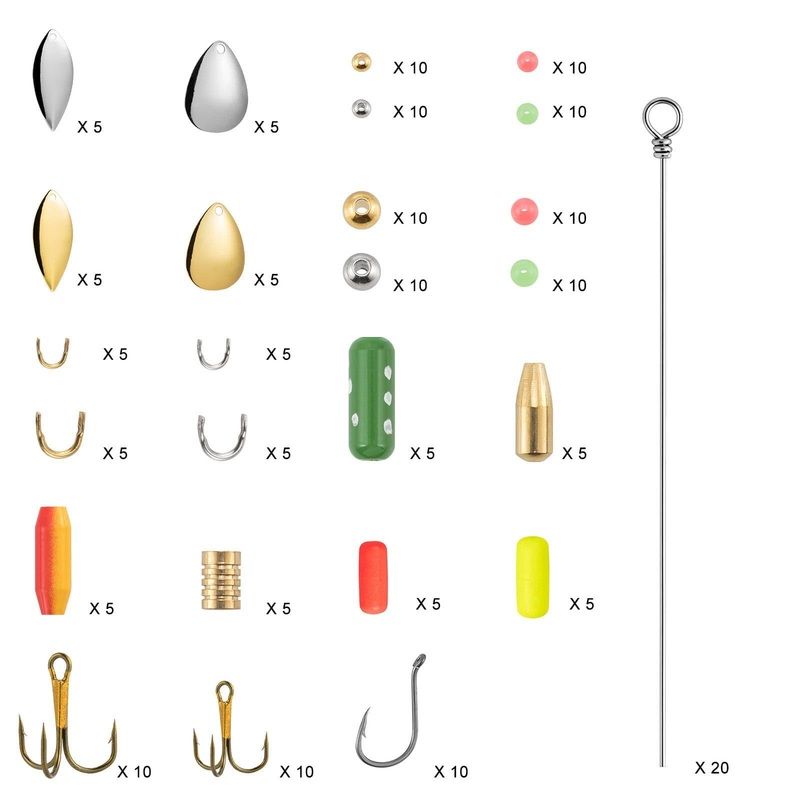 Dr.Fish 200pcs Inline Spinner Making Kit