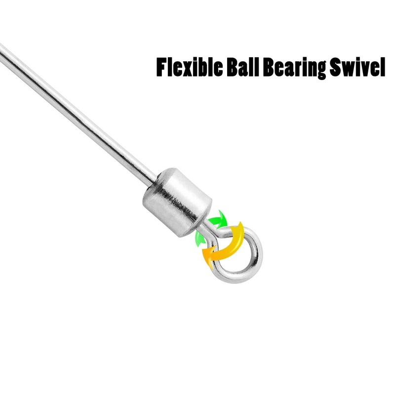 Dr.Fish 30pcs Spinner Shafts Looped Wire