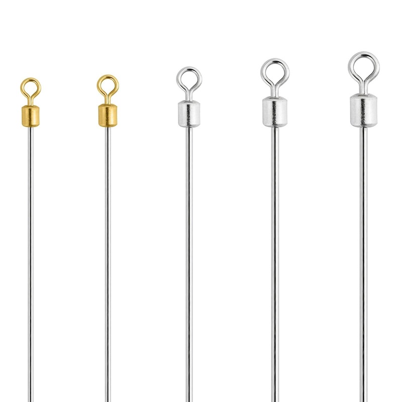 Dr.Fish 30pcs Spinner Shafts Looped Wire