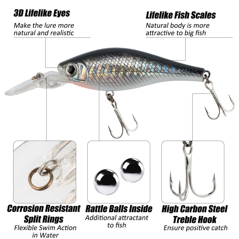 Dr.Fish 5pcs Crankbait Kit