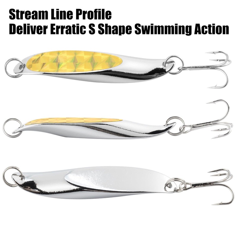 Dr.Fish 5pcs Fishing Spoon Lures 21g