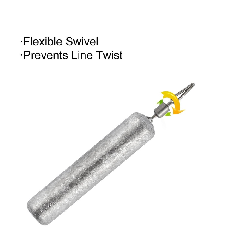 Dr.Fish Cylinder Drop Shot Weights 1/8 to 3/4oz