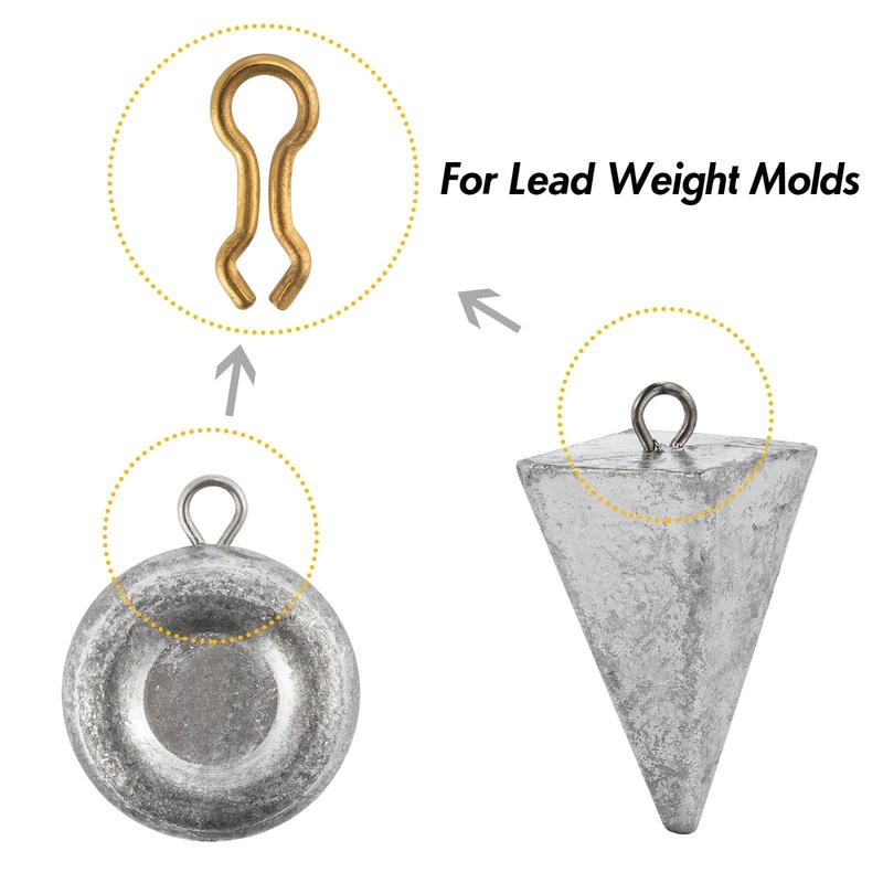 Dr.Fish 100pcs Sinker Eyes for Lead Weight