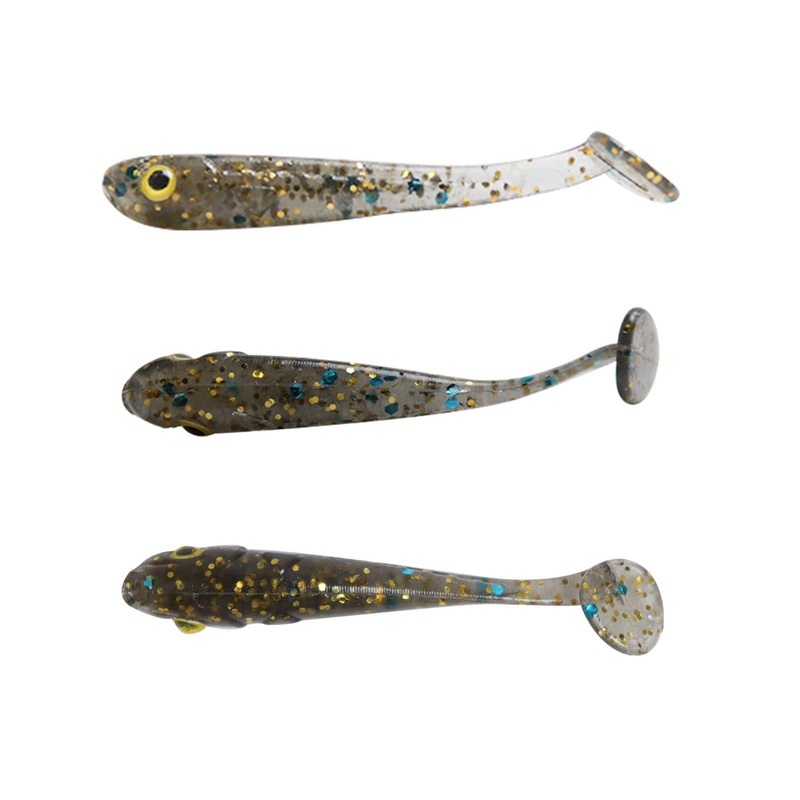 Dr.Fish 10pcs Flashing Glitter Soft Baits 1.57”