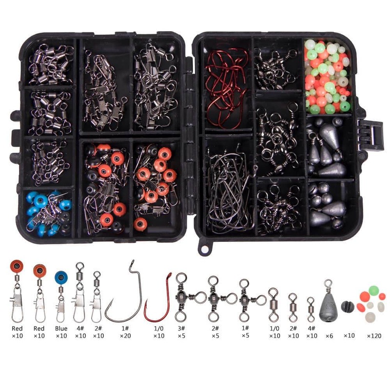 Dr.Fish 262pcs Terminal Tackles Kit with Box