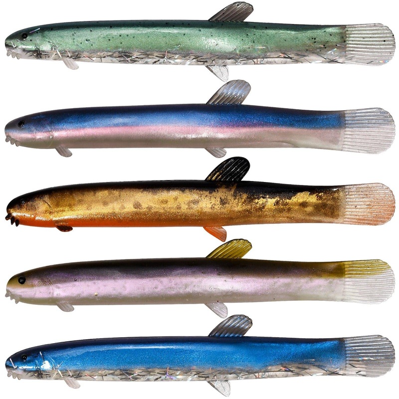 Dr.Fish 5pcs Artificial Loach Soft Baits 3.9”