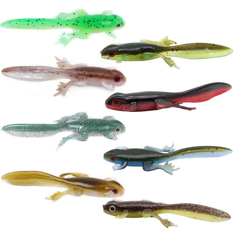Dr.Fish 6pcs Soft Plastic Frogs 3.2”