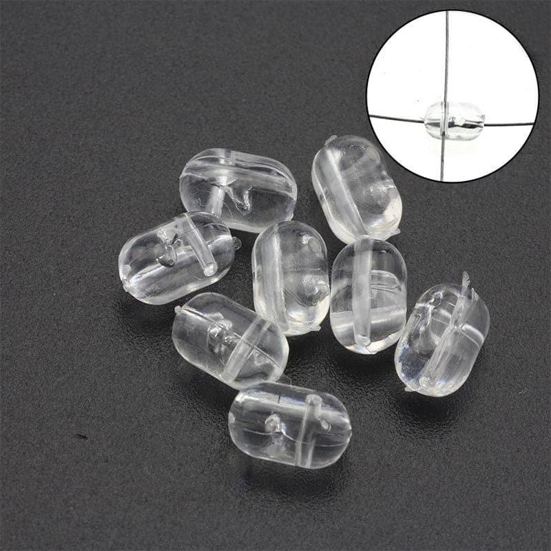 100pcs Fishing Beads 4 Holes Clear/Glow