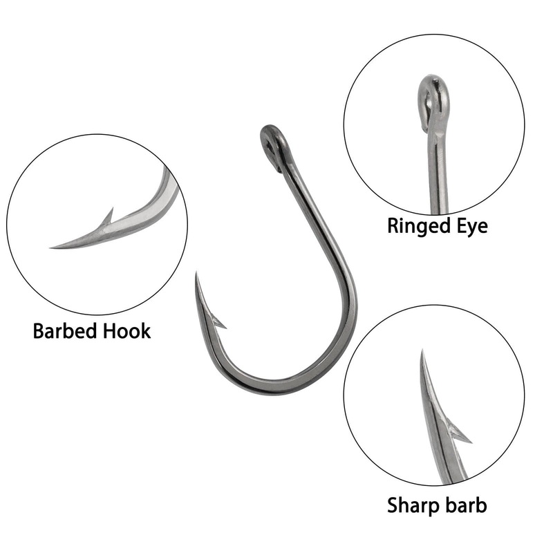 Dr.Fish 1000pcs Black Fishing Hooks Kit