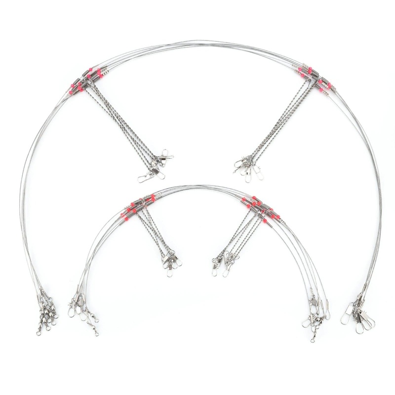 Dr.Fish 10pcs Sea Fishing Wire Trace Leaders