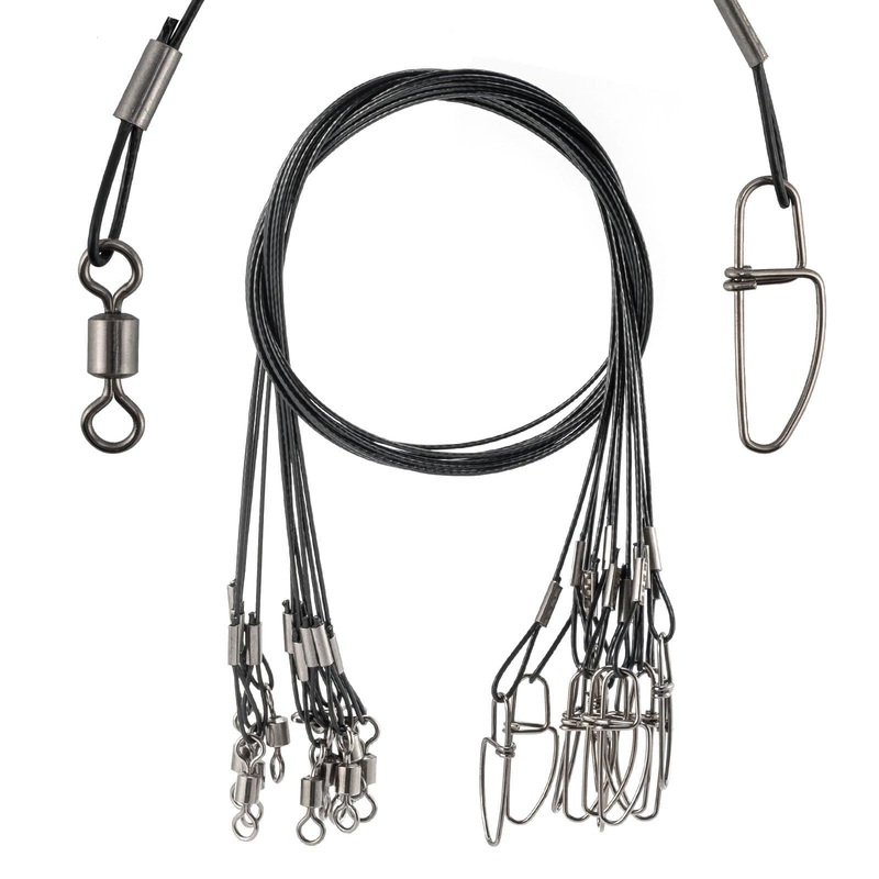 Dr.Fish 30pcs Fishing Trace Wire Leaders 19.6”/128lb