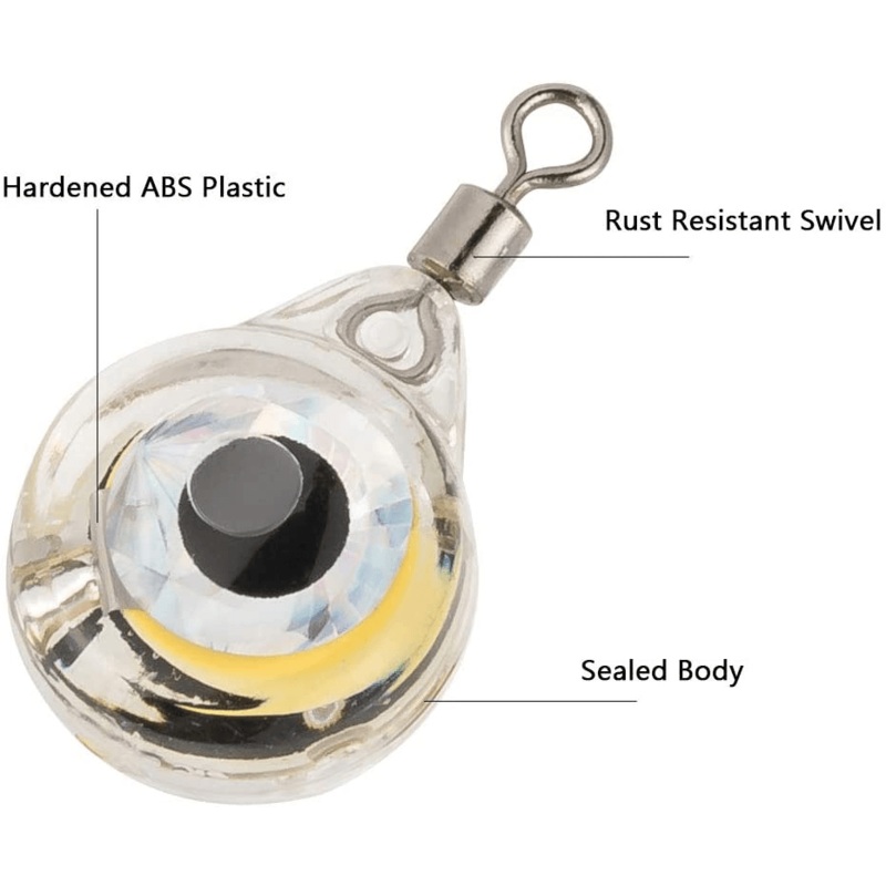 Dr.Fish 5pcs Round LED Lures One Swivel