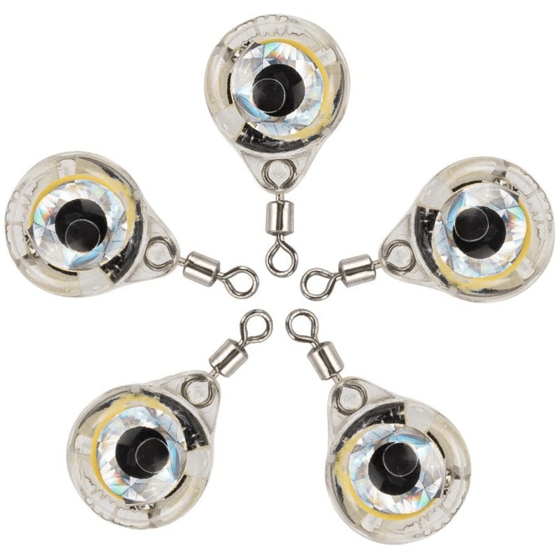 Dr.Fish 5pcs Round LED Lures One Swivel