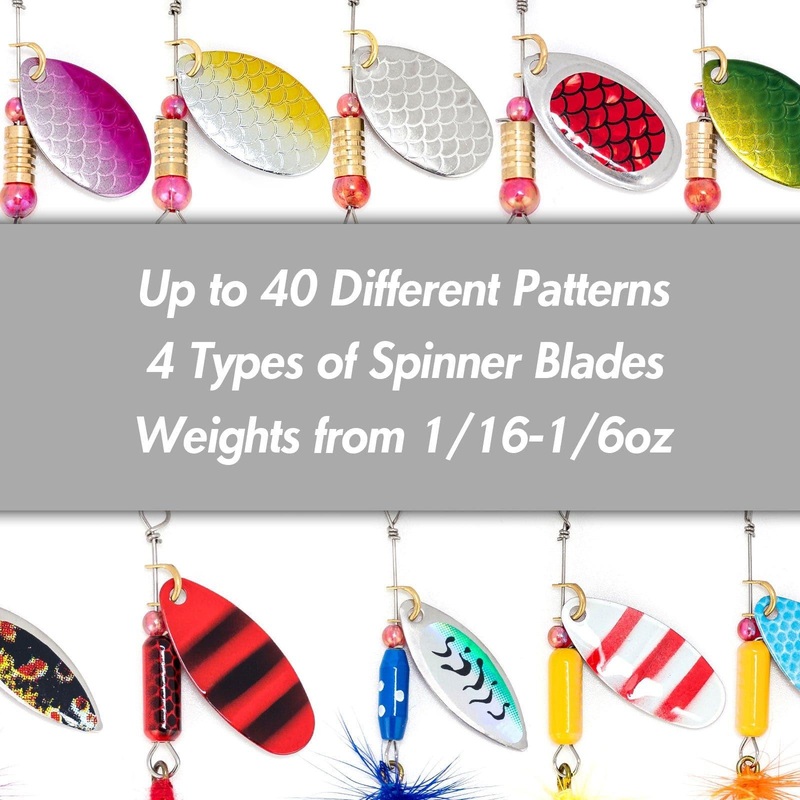 Dr.Fish 60pcs Spinners Spoons Hardbaits Kit