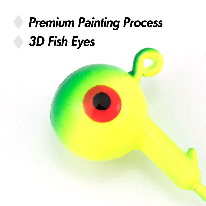 Dr.Fish 10/50pcs Crappie Jig Heads 1/8-1/2oz