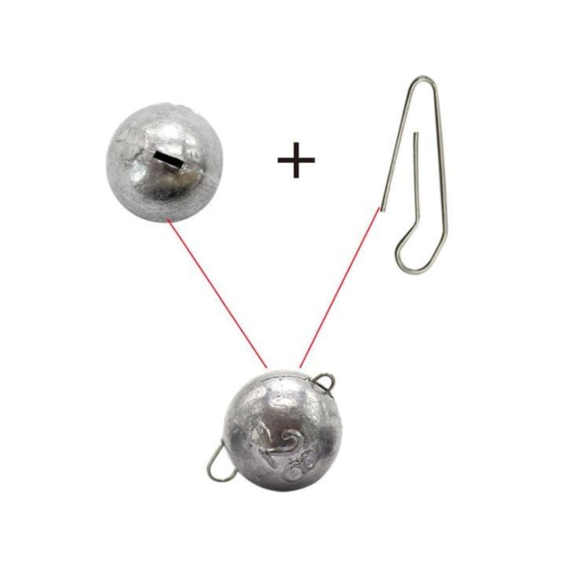 Dr.Fish 10pcs Jig Heads Cheburashka Ball Sinkers