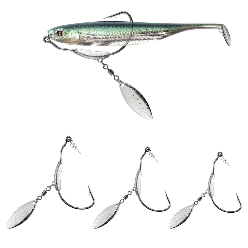 Dr.Fish 10pcs Underspin Weighted Swimbait Hooks