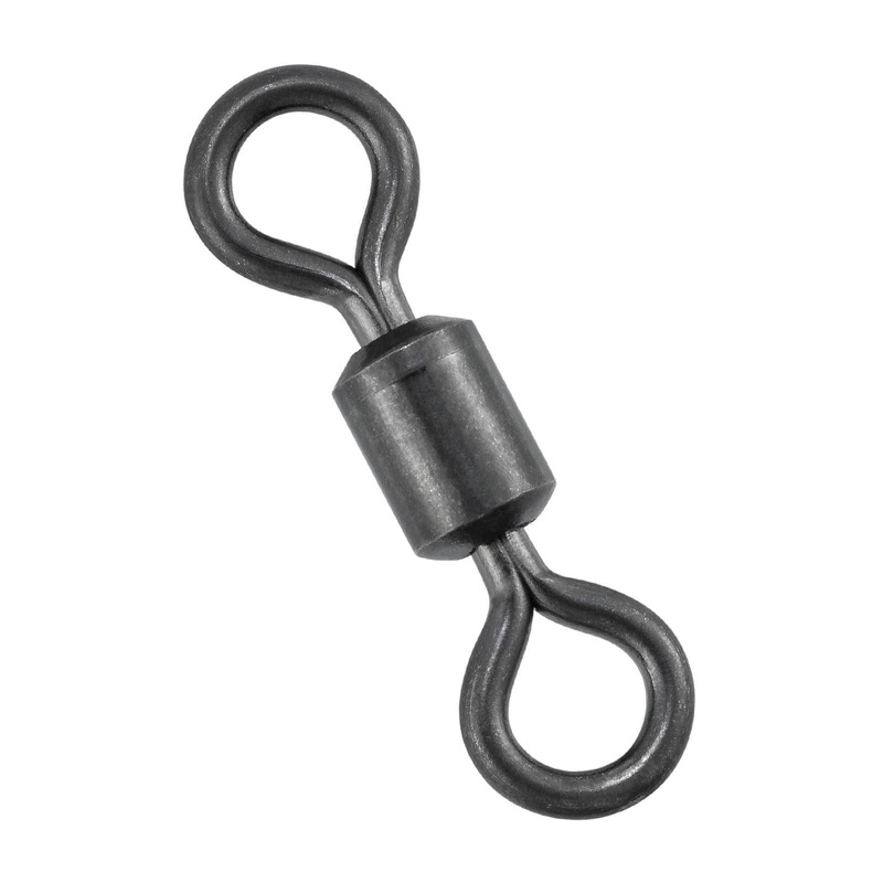 Dr.Fish 20-50pcs Black Rolling Swivels 20-1323lb