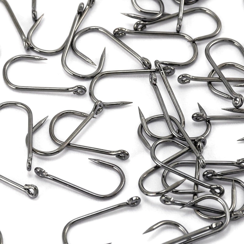 Dr.Fish 50pcs Eyed Barbless Hooks