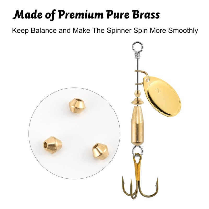 Dr.Fish 50pcs Rhombic Spinner Beads