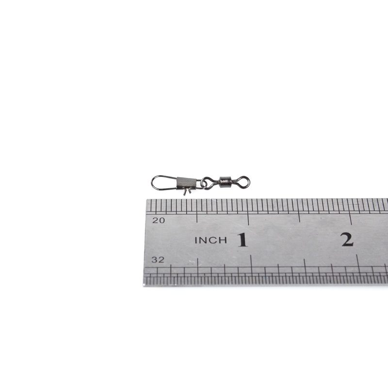 Dr.Fish 50pcs Rolling Swivel with Interlock Snap 26lb