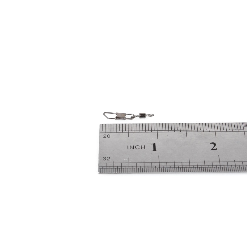 Dr.Fish 50pcs Rolling Swivel with Safety Snap 15lb