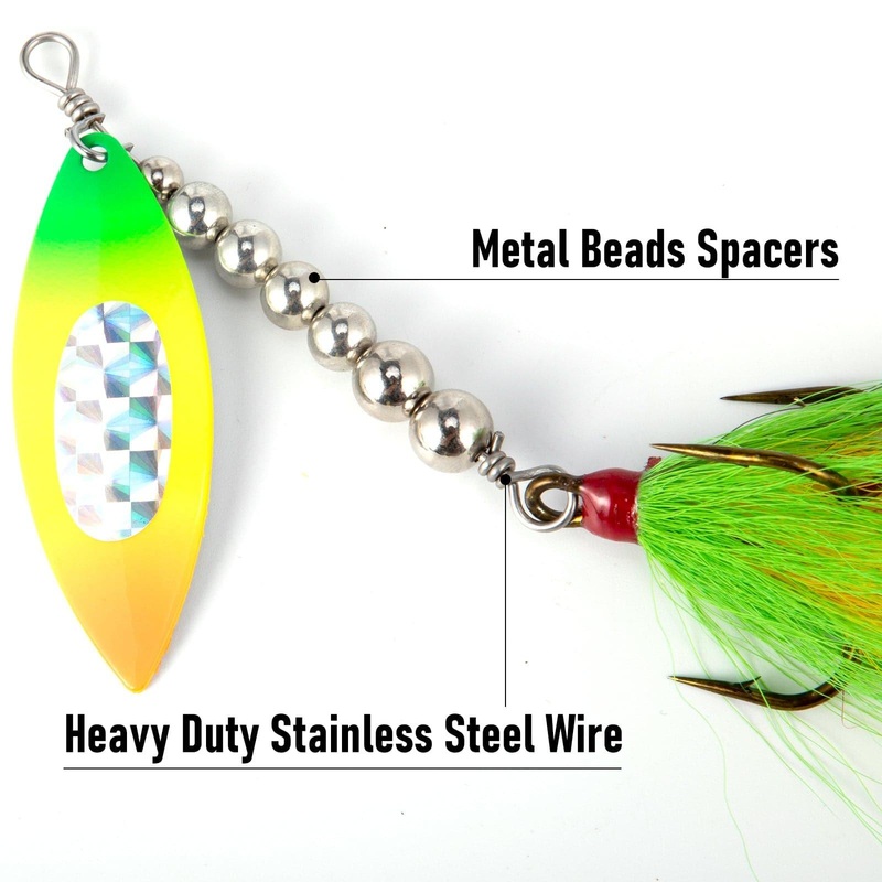 Dr.Fish 3pcs Musky Spinner Lures