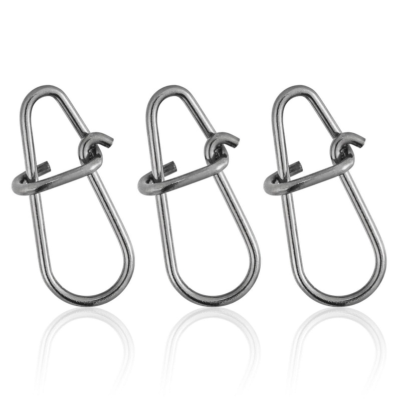 Dr.Fish 50pcs Black Crankbait Snaps 31-88lb