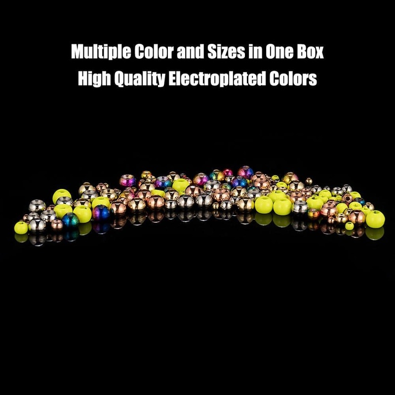 Dr.Fish 150pcs Fly Tying Tungsten Beads Kit