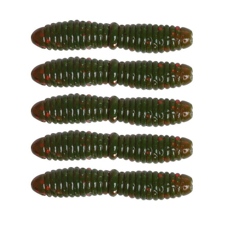 Dr.Fish 15pcs Ice Fishing Soft Worms 1.38”