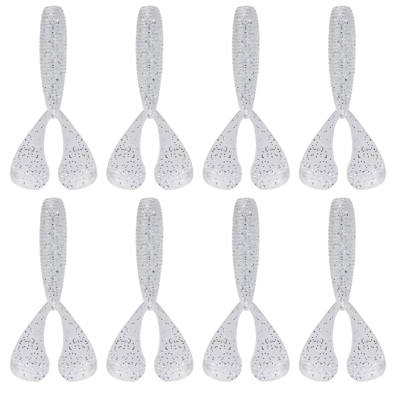 Dr.Fish 8pcs Soft Twin Tail Grubs 2.36”