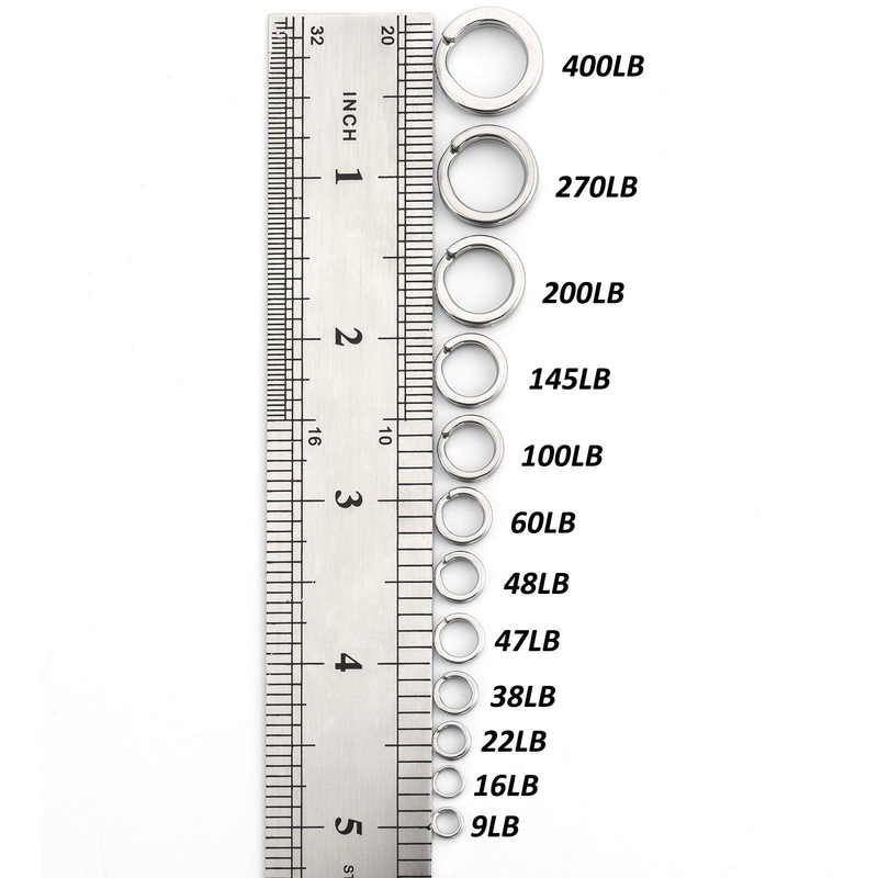 Dr.Fish 100pcs Double Split Ring 9-400lb