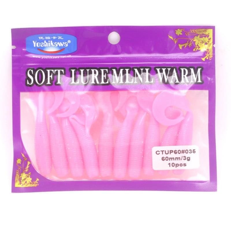 Dr.Fish 10pcs Soft Plastic Grubs 2.36