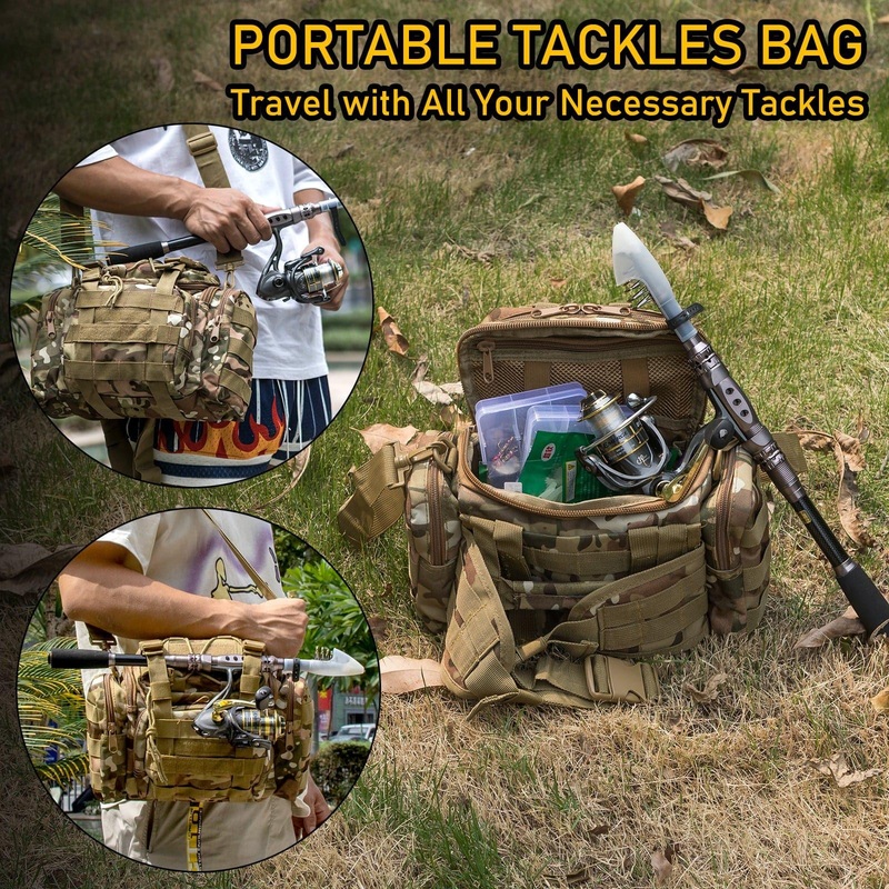 Dr.Fish 125pcs Fishing Rod and Reel Combo