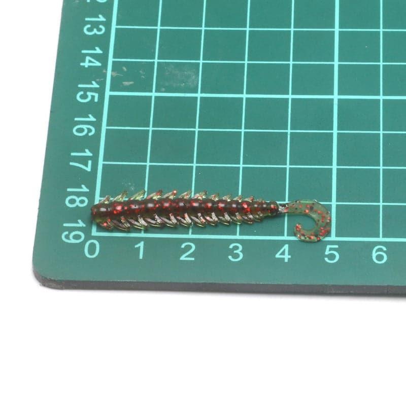 Dr.Fish 15pcs Grub Tail Worms 2”