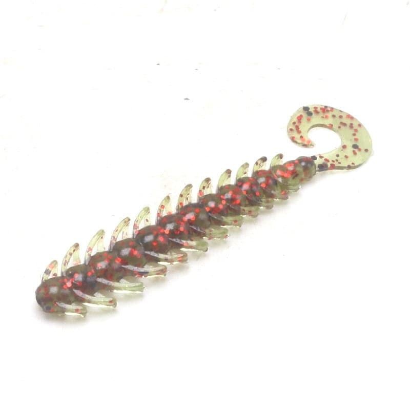 Dr.Fish 15pcs Grub Tail Worms 2”