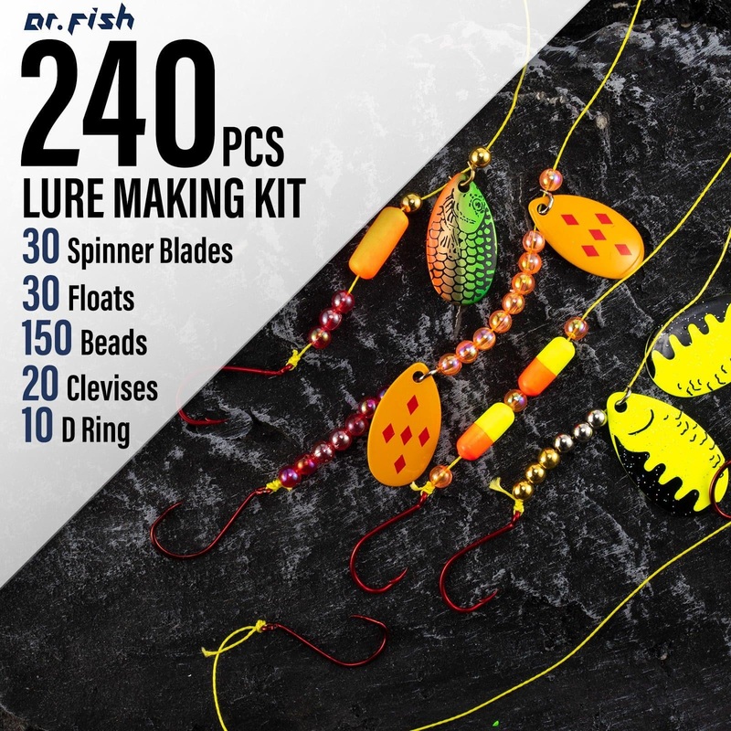 Dr.Fish 240pcs Walleye Rig Making Kit