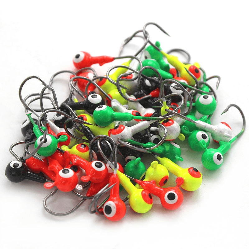 Dr.Fish 50pcs Crappie Jig Heads 1/32oz 1/16oz