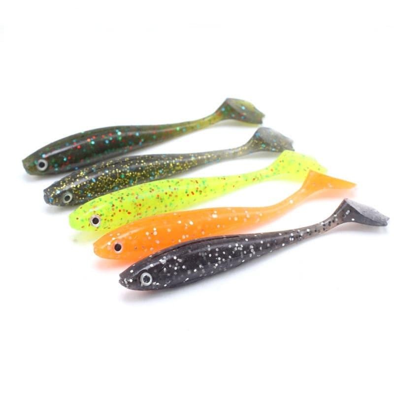 Dr.Fish 5pcs Flavoured Swimbaits Paddle Tail 3.3”