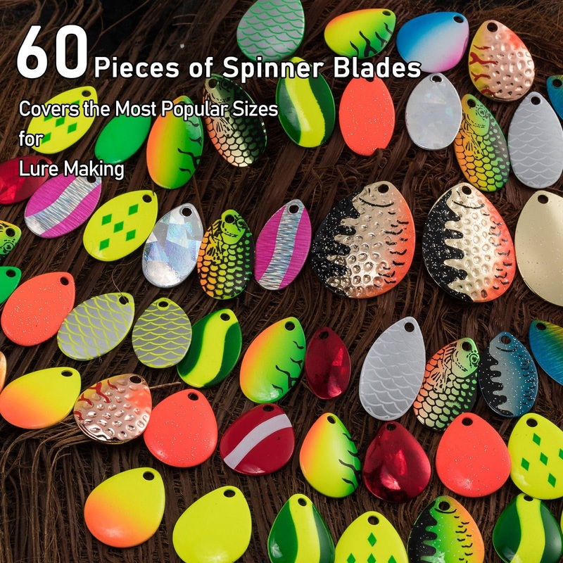Dr.Fish 60pcs Spinner Blades Kit