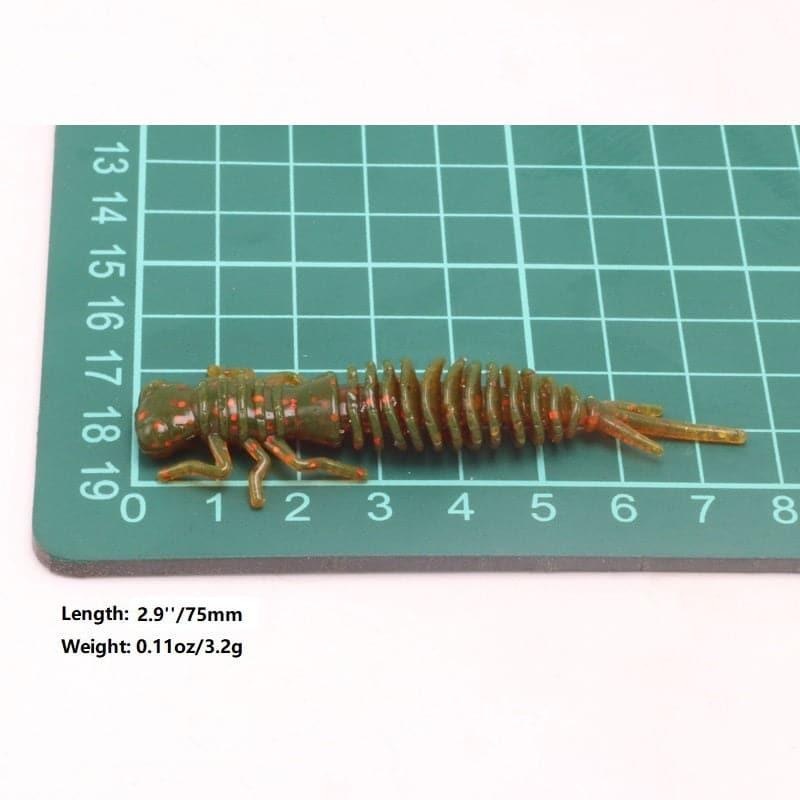 Dr.Fish 8pcs Soft Screw Worms 2.95”