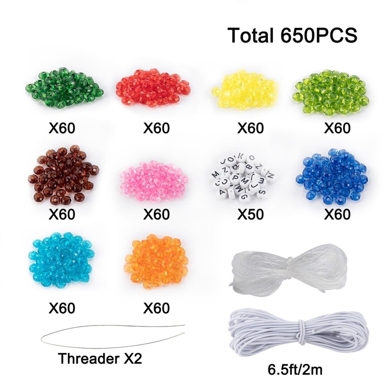 Dr.Fish Lot Glass Crystal Beads Kit 6/8mm