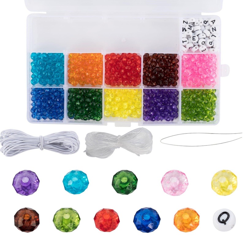 Dr.Fish Lot Glass Crystal Beads Kit 6/8mm