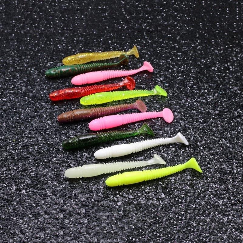 Dr.Fish 10/20pcs Soft Screw Swimbaits 2”-2.9”