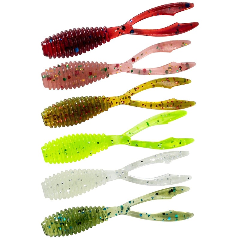 Dr.Fish 20 pcs Fork Tail Soft Baits 1.38”