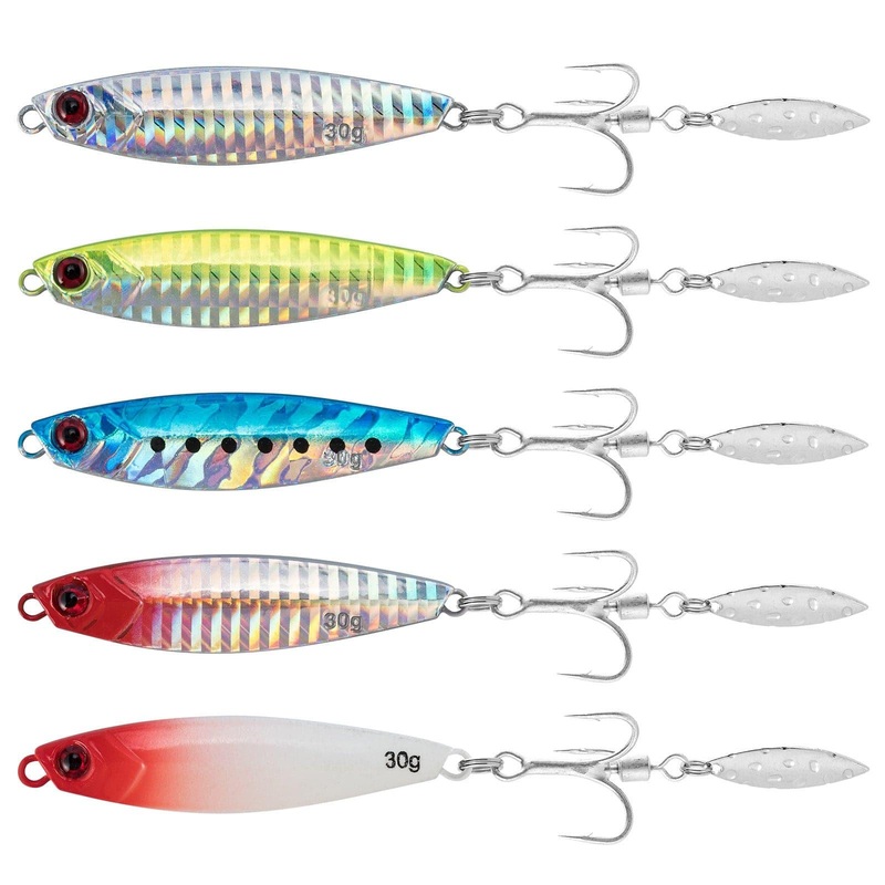 Dr.Fish 5pcs Spinner Blade Vertical Diamond Jig 0.25-1.06oz